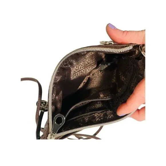 Relic Floral Embossed Brown Crossbody Bag - Picture 6 of 6